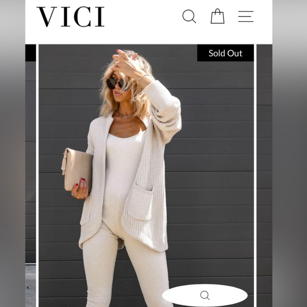 Vici Cream Women's Sweater Cardigan